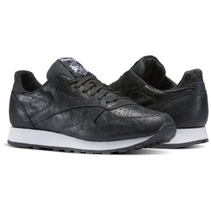 Adidasy Męskie Reebok Classic Leather Celebrate the Elements Pack Czarne/Białe PL 25QVXMI